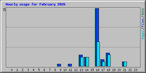 Hourly usage for February 2026