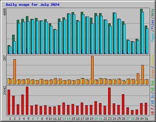 Daily usage for July 2024