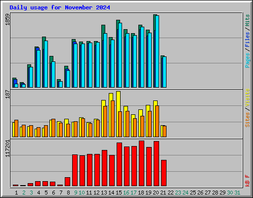 Daily usage for November 2024