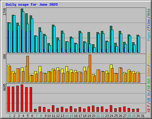 Daily usage for June 2025