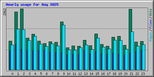 Hourly usage for May 2025