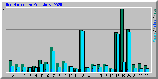 Hourly usage for July 2025