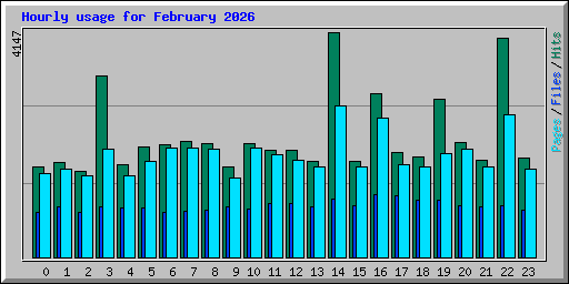 Hourly usage for February 2026
