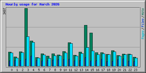 Hourly usage for March 2026