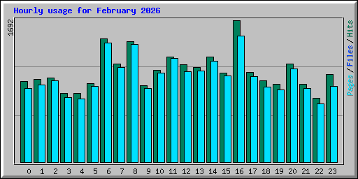 Hourly usage for February 2026